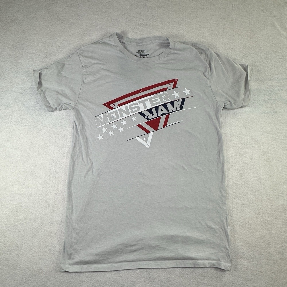 Monster Jam Madness T Shirt Men's Size Medium Gray‎ America Colors